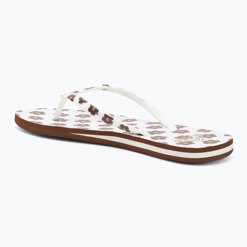ROXY Portofino III women's flip flops dc light brown/white 3