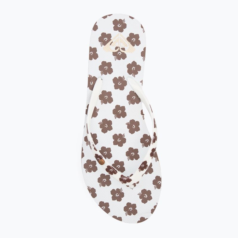 ROXY Portofino III women's flip flops dc light brown/white 5