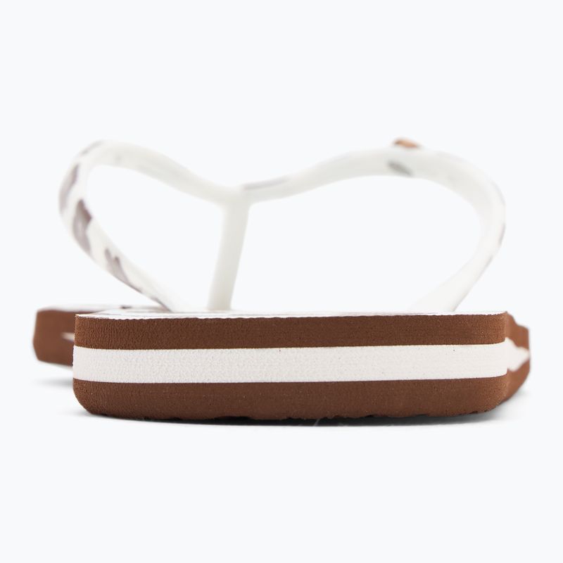 ROXY Portofino III women's flip flops dc light brown/white 6