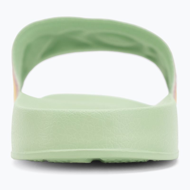 Women's ROXY Slippy II green stripe flip-flops 6