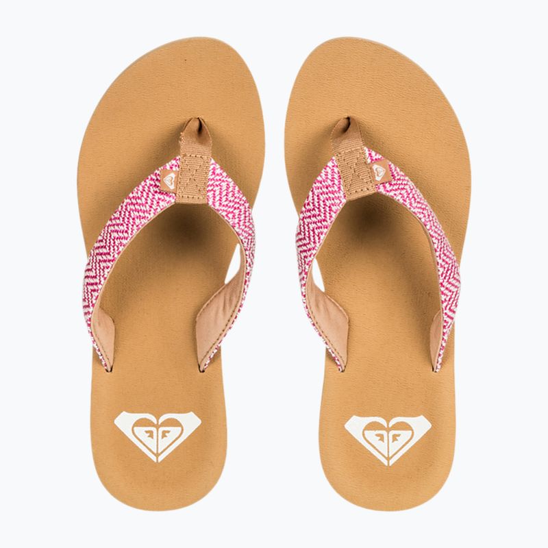 ROXY Porto Raffia II raspberry women's flip flops 2