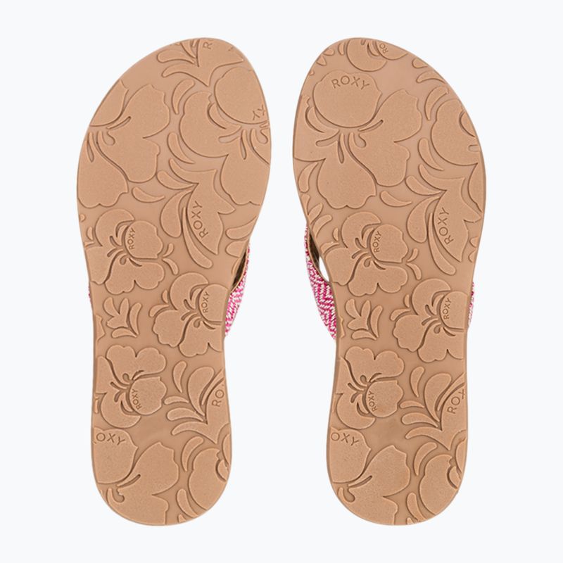ROXY Porto Raffia II raspberry women's flip flops 3