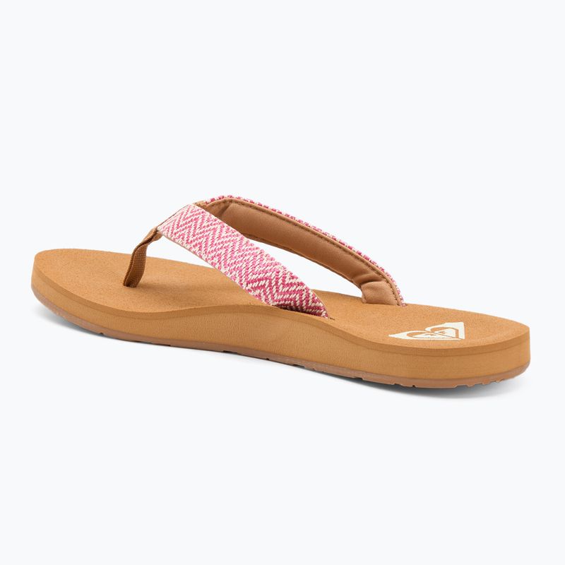 ROXY Porto Raffia II raspberry women's flip flops 3
