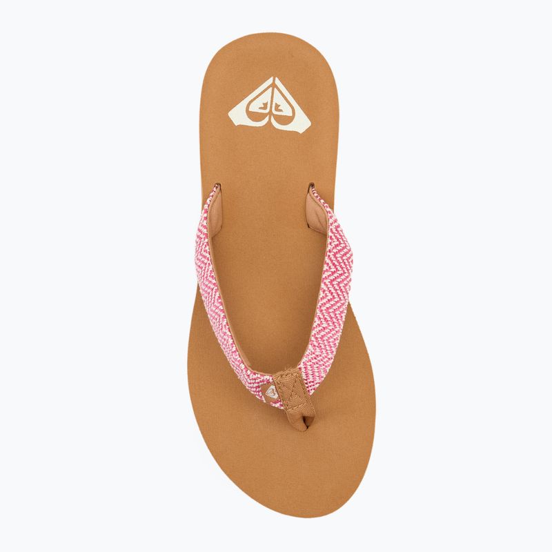 ROXY Porto Raffia II raspberry women's flip flops 5