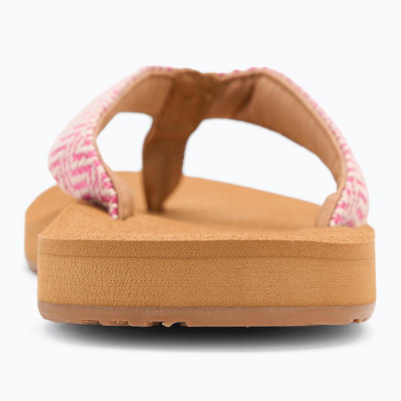ROXY Porto Raffia II raspberry women's flip flops 6