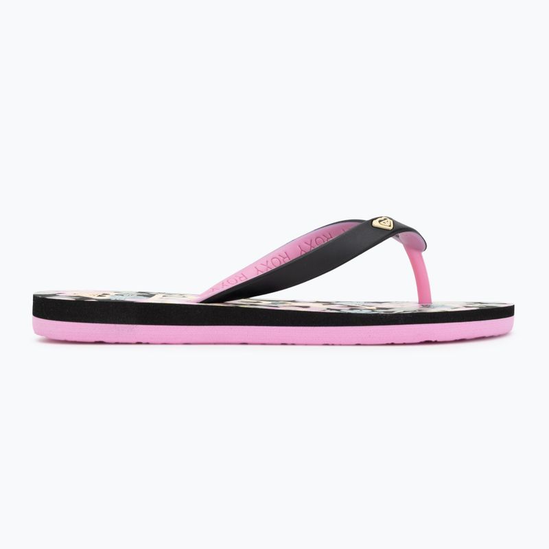 ROXY Tahiti VII children's flip flops black/pink stencil 2