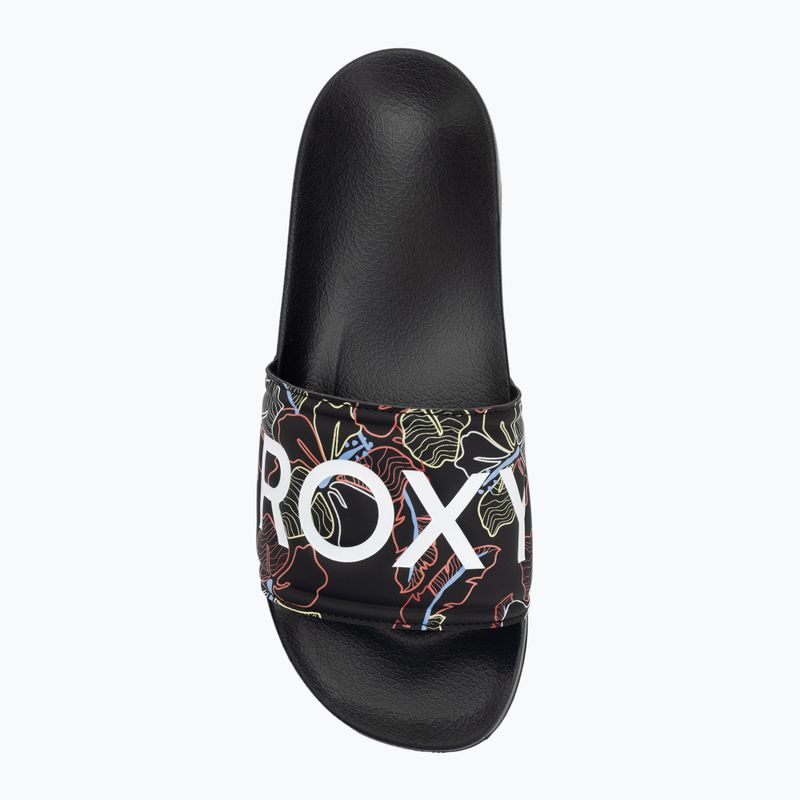 Women's ROXY Slippy II flip-flops black multi camo 5