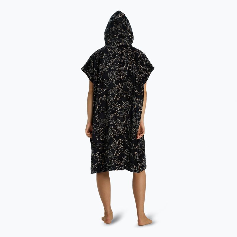 Women's swim poncho Billabong Hooded Towel black pebble 2