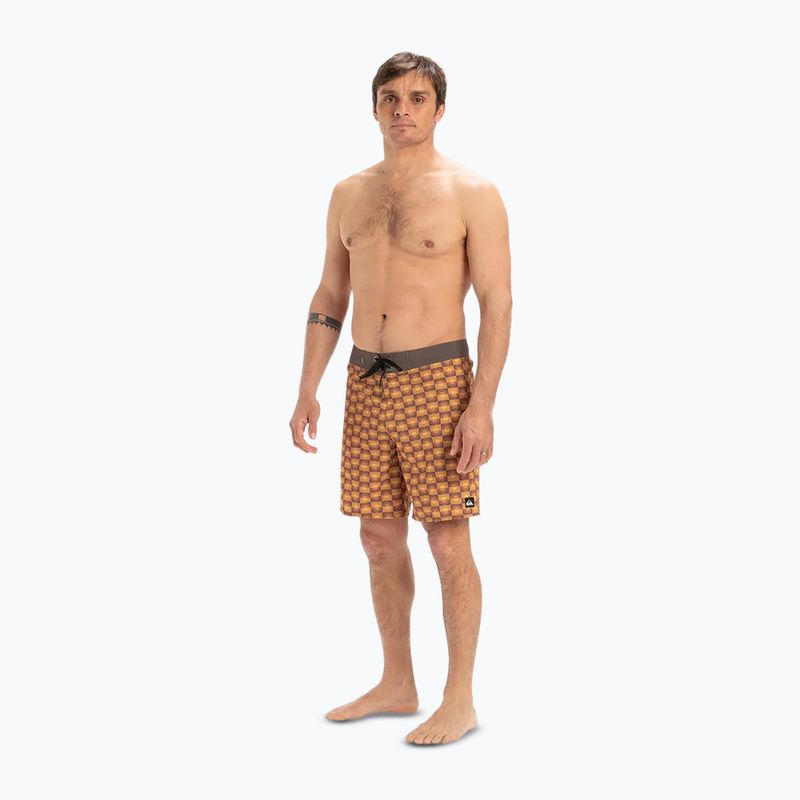 Men's Quiksilver Surfsilk Straight Leg 18" florever swim shorts bran 3