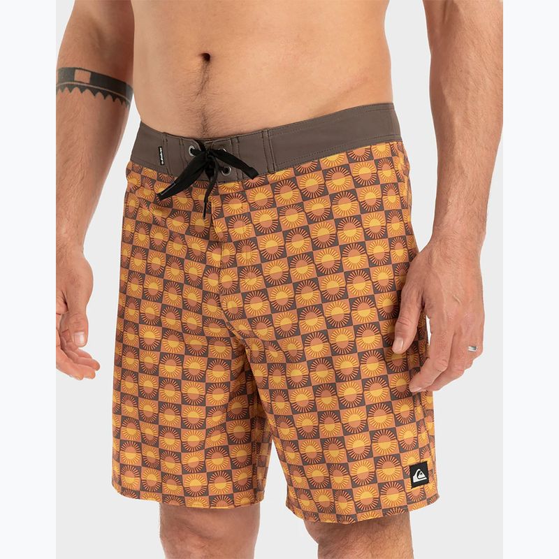 Men's Quiksilver Surfsilk Straight Leg 18" florever swim shorts bran 6