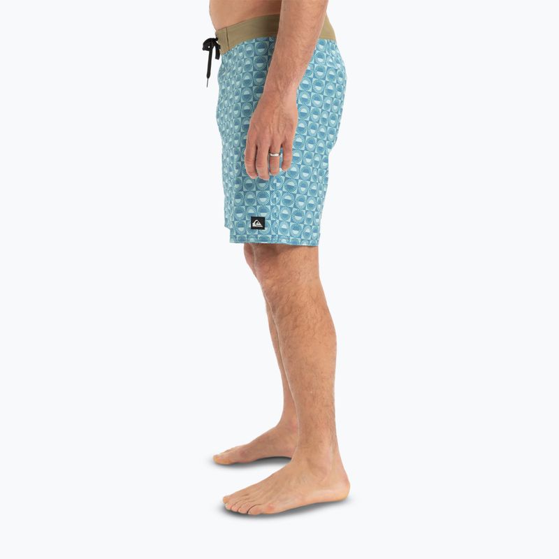 Quiksilver men's Surfsilk Straight Leg 18" florever aquifer swim shorts 6