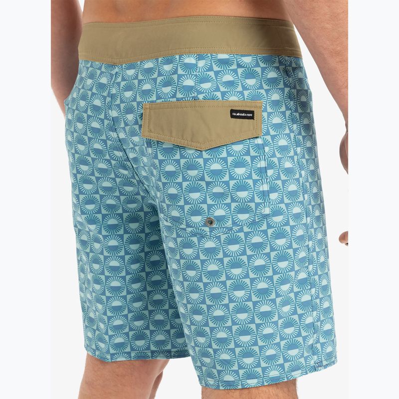 Quiksilver men's Surfsilk Straight Leg 18" florever aquifer swim shorts 8