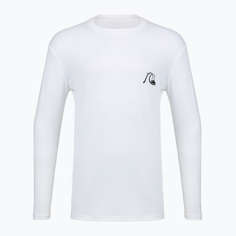 Men's swimming longsleeve Quiksilver DNA Bubble Logo white
