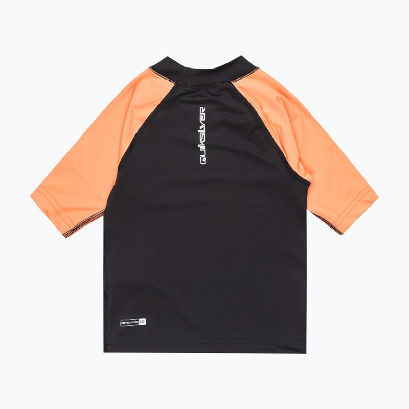 Children's swim top Quiksilver Everyday UPF50 black/melon 2