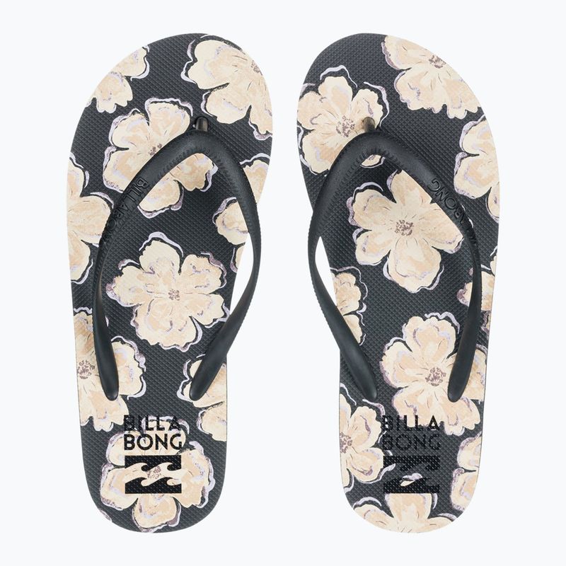 Women's Billabong Dama black pebble flip flops 3