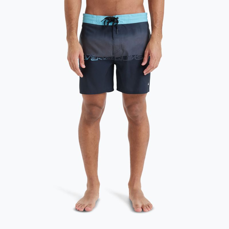 Men's Quiksilver Everyday Half Jam 16" black wordblock swim shorts 3