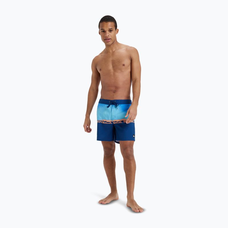 Men's Quiksilver Everyday Half Jam 16" nebulas blue wordblock swim shorts 4