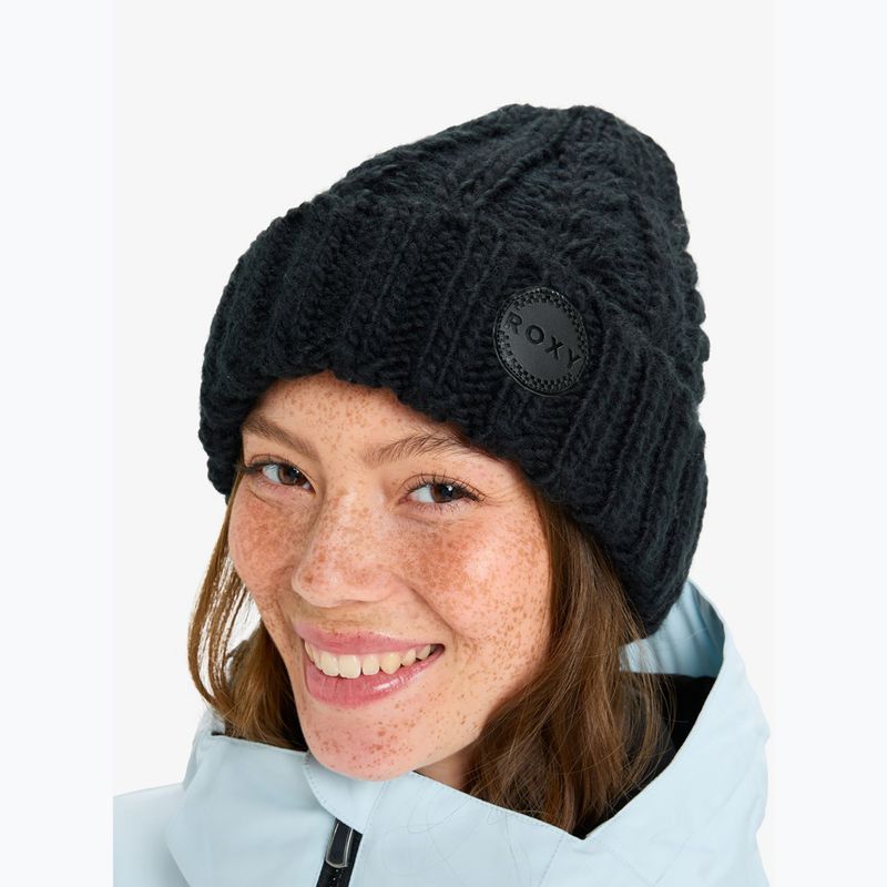 Women's winter hat ROXY Tram Beanie true black 5