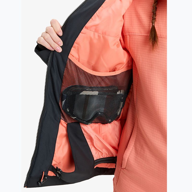 Women's snowboard jacket ROXY Free Jet true black/big flower 12