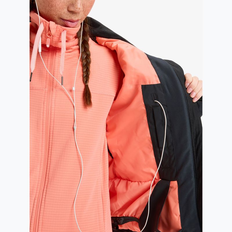 Women's snowboard jacket ROXY Free Jet true black/big flower 13