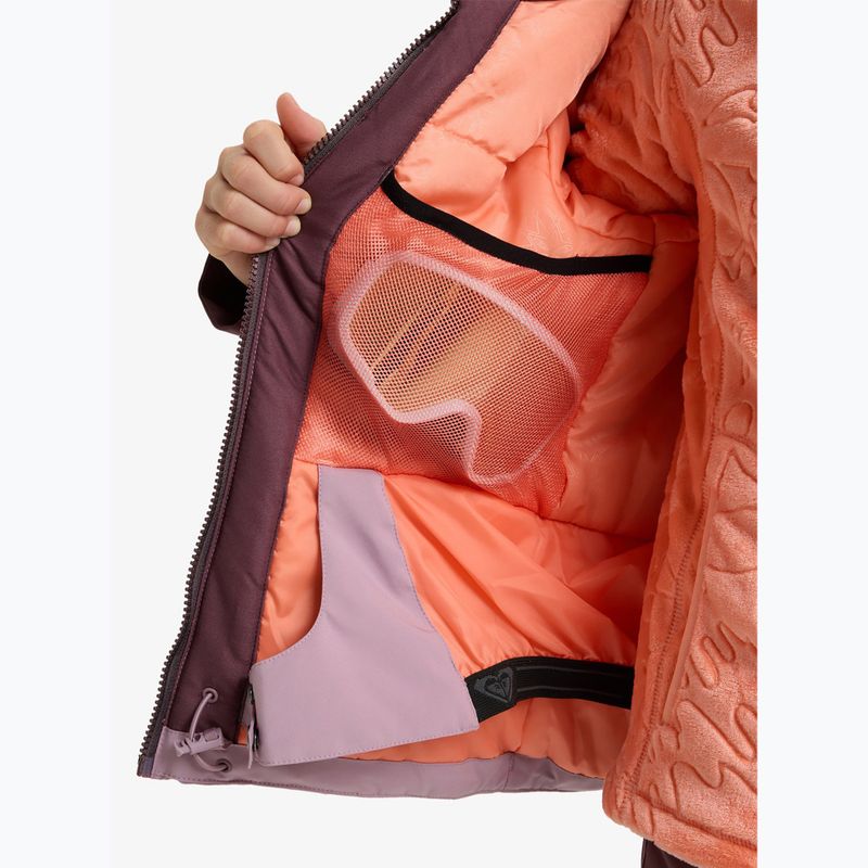 Children's snowboard jacket ROXY Free Jet Block discreet mauve 11