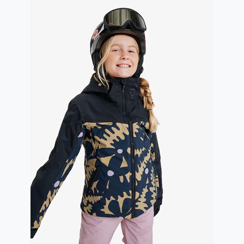 Children's snowboard jacket ROXY Free Jet Block fennel seed big/flower rg 4