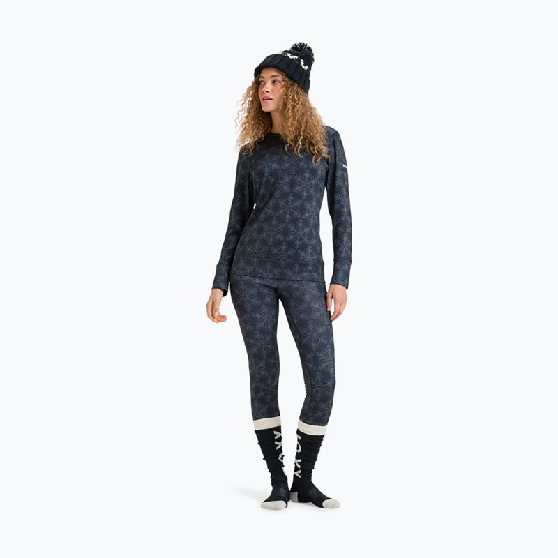 Women's thermal active sweatshirt ROXY Daybreak Brushed true black/snowflakes 2