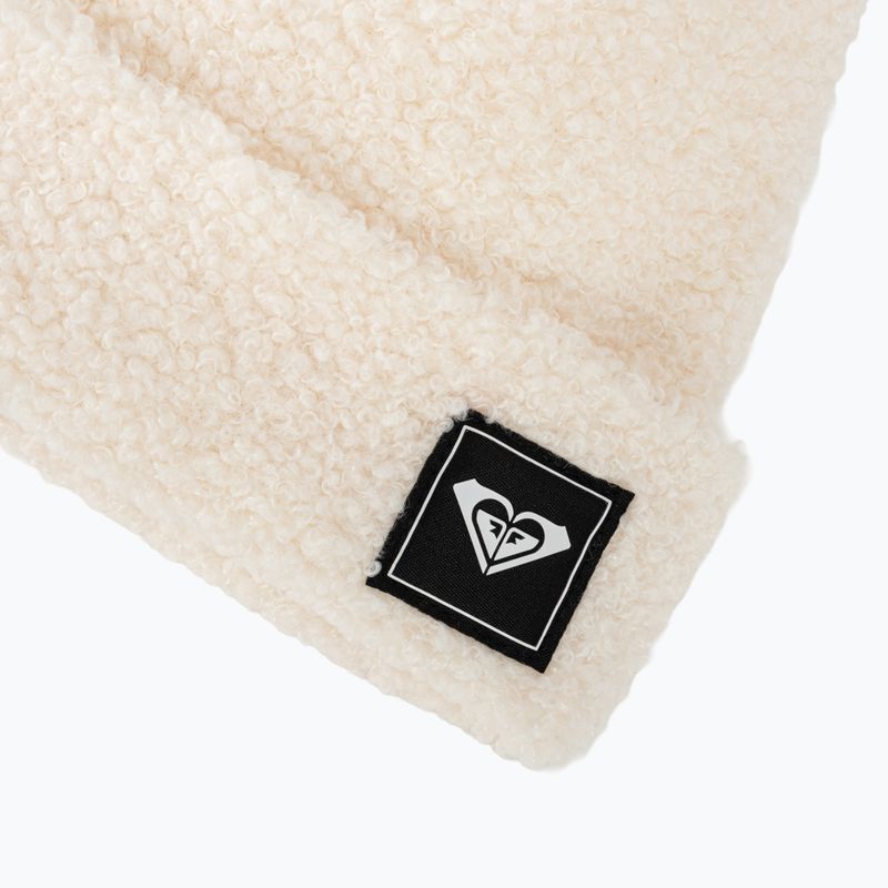 Women's winter hat ROXY Valwood Beanie whisper white 3