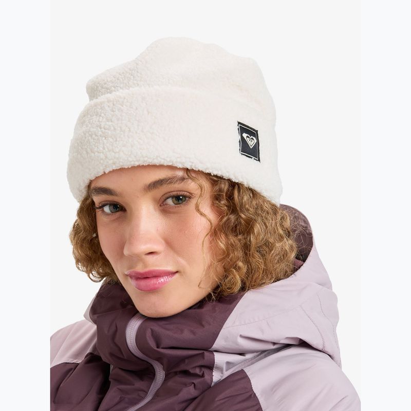 Women's winter hat ROXY Valwood Beanie whisper white 5