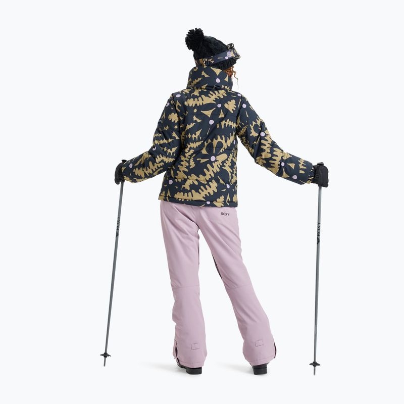 Women's snowboard jacket ROXY Snow Winter Rebel fennel seed/big flower 3