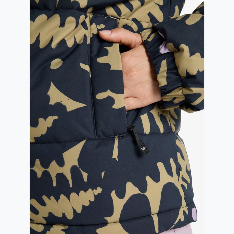 Women's snowboard jacket ROXY Snow Winter Rebel fennel seed/big flower 7