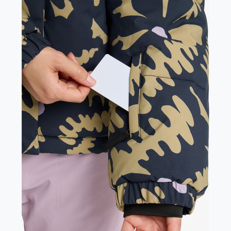 Women's snowboard jacket ROXY Snow Winter Rebel fennel seed/big flower 8