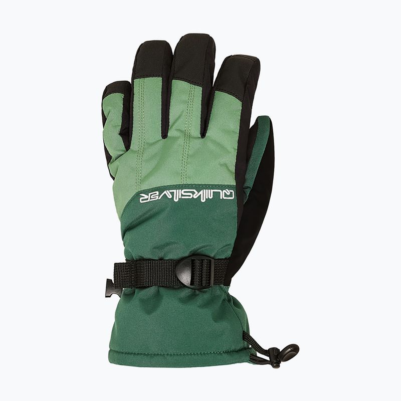 Children's snowboard gloves Quiksilver Mission trekking green 2