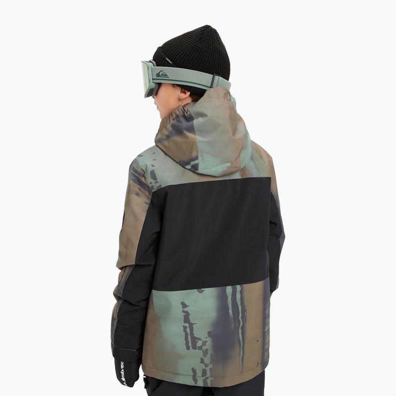 Children's snowboard jacket Quiksilver Side Hit Block bloomfade dark ivy 3