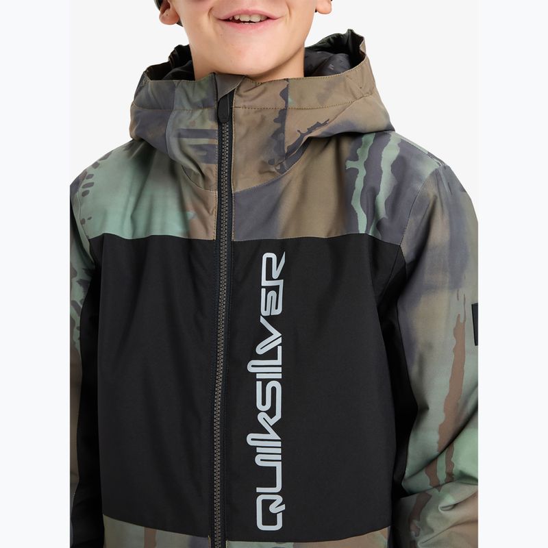 Children's snowboard jacket Quiksilver Side Hit Block bloomfade dark ivy 5