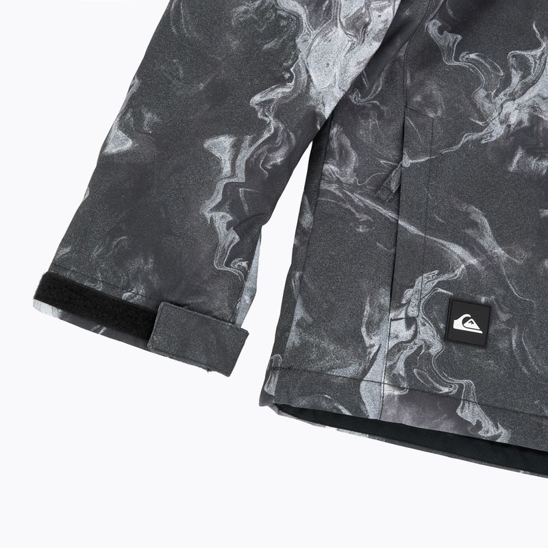 Children's snowboard jacket Quiksilver Mission Printed thermostamp grayscale 12