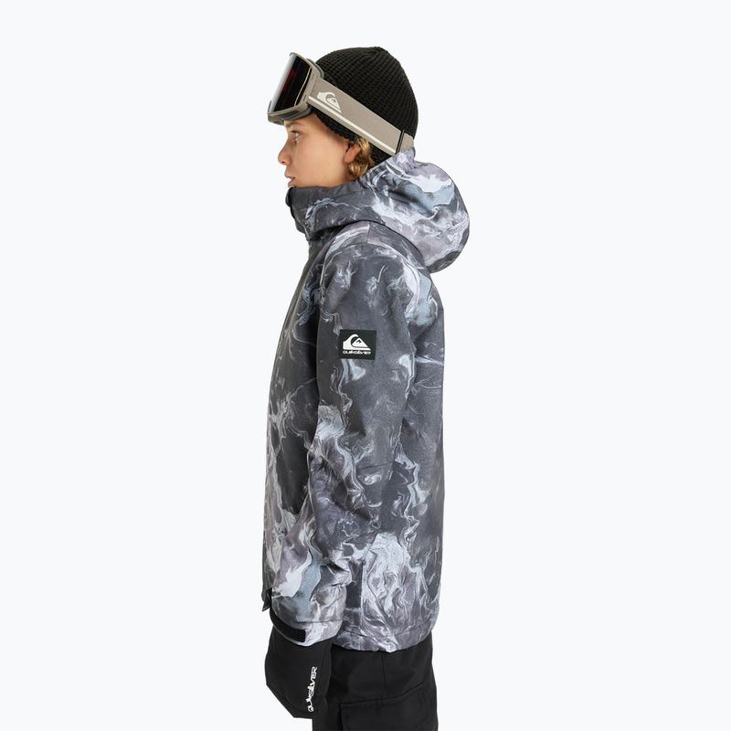 Children's snowboard jacket Quiksilver Mission Printed thermostamp grayscale 4