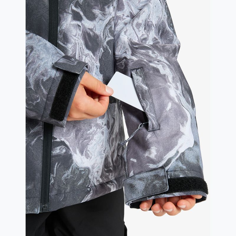 Children's snowboard jacket Quiksilver Mission Printed thermostamp grayscale 7