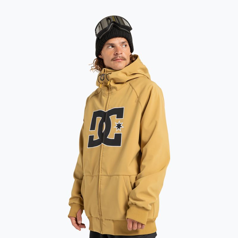 Men's snowboard jacket DC Spectrum Softshell mustard gold 4
