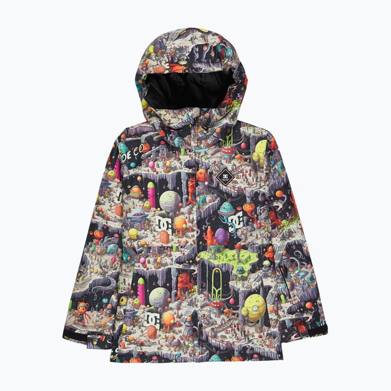 Children's snowboard jacket DC Basis Print Youth outer world black 3