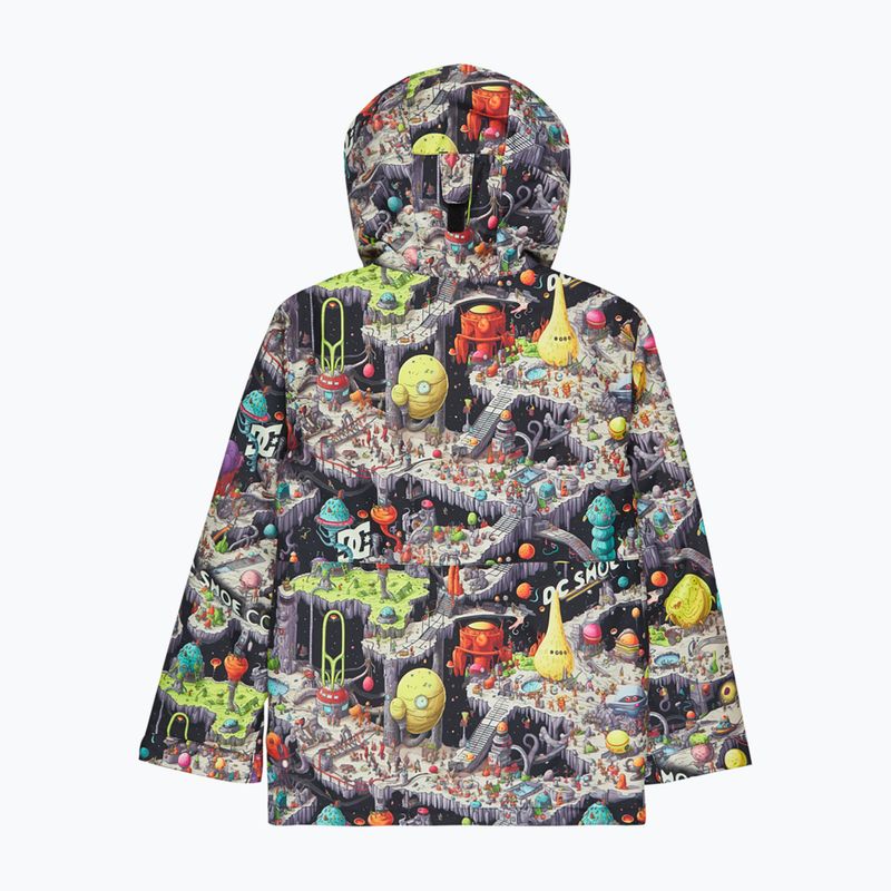 Children's snowboard jacket DC Basis Print Youth outer world black 4