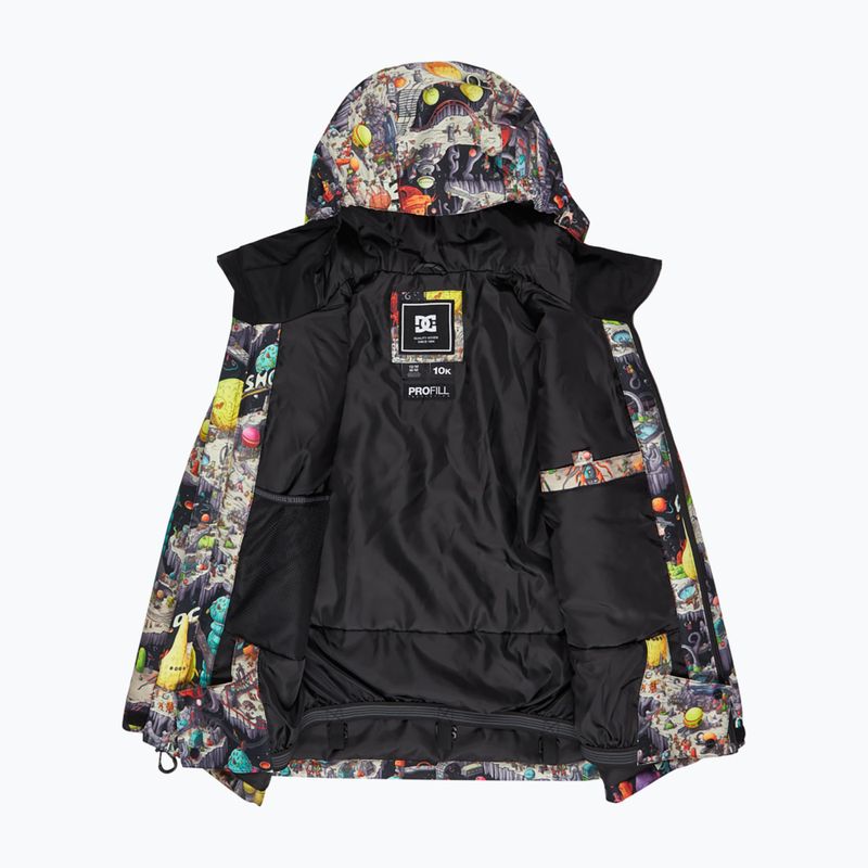 Children's snowboard jacket DC Basis Print Youth outer world black 5