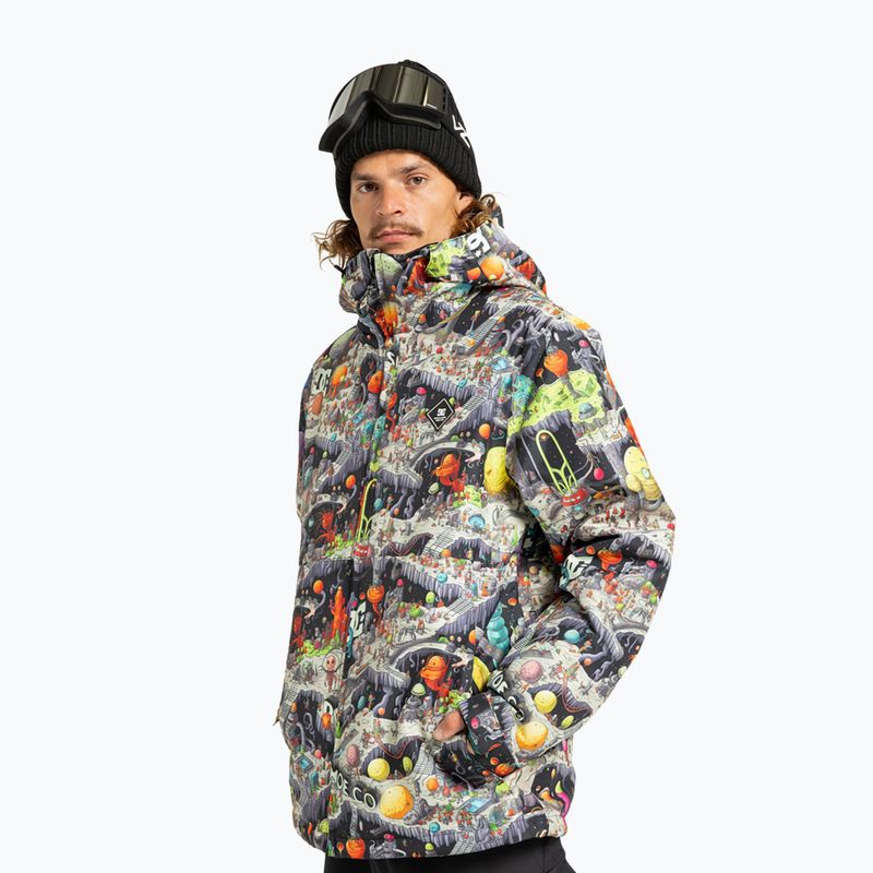 Men's snowboard jacket DC Basis Print outer world black 4