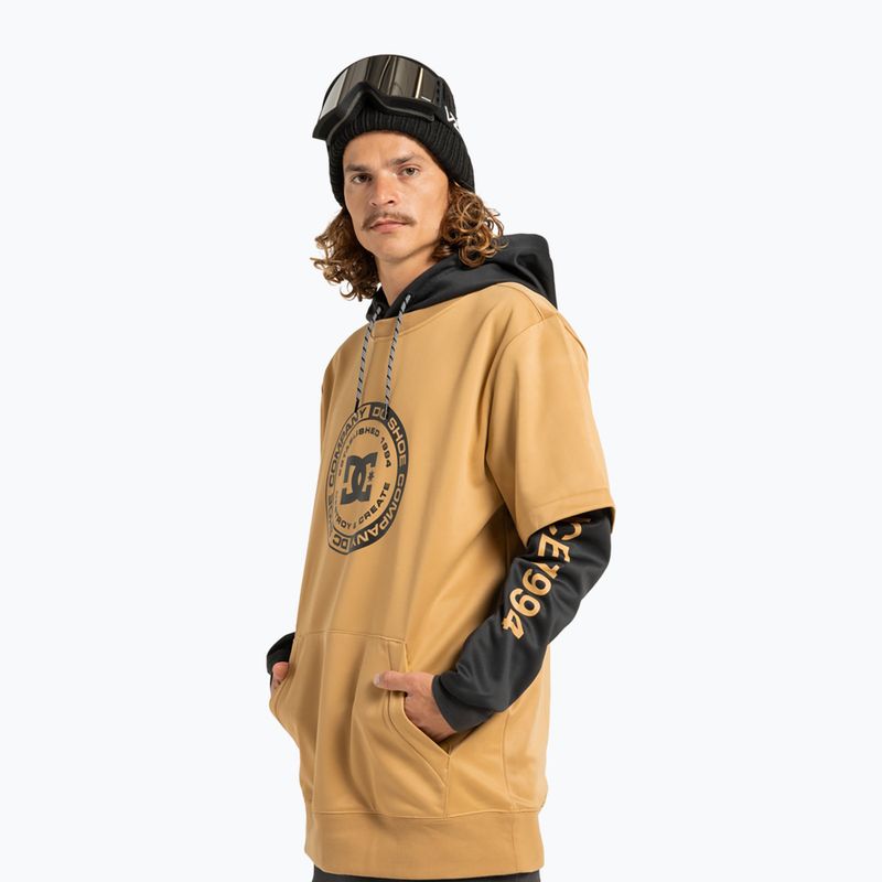 Men's snowboard sweatshirt DC Dryden mustard gold 4
