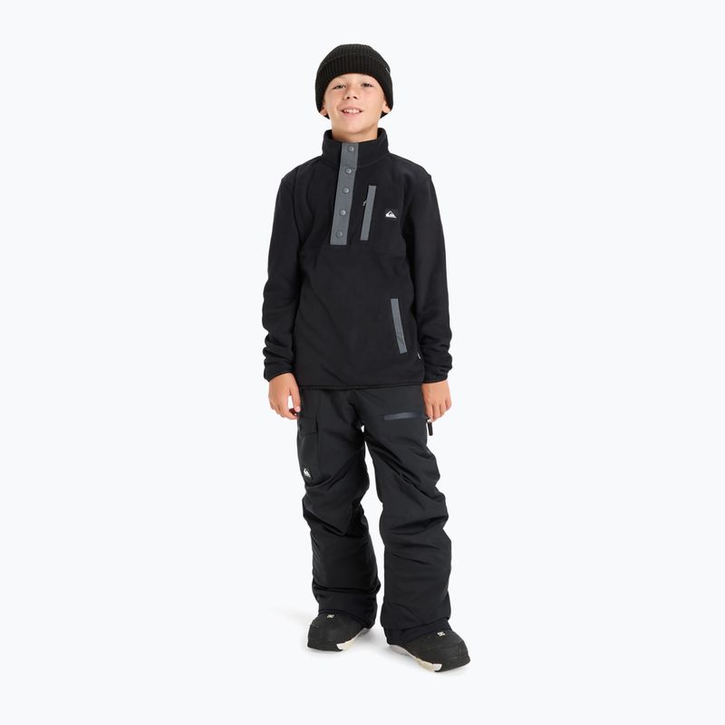 Children's fleece sweatshirt Quiksilver No Destination Half Zip black 2