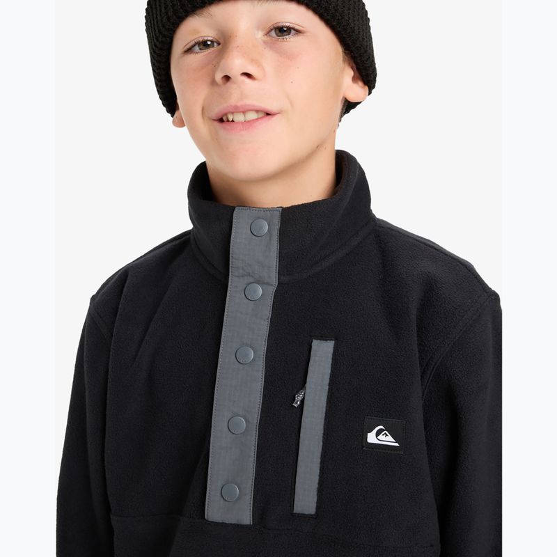 Children's fleece sweatshirt Quiksilver No Destination Half Zip black 5