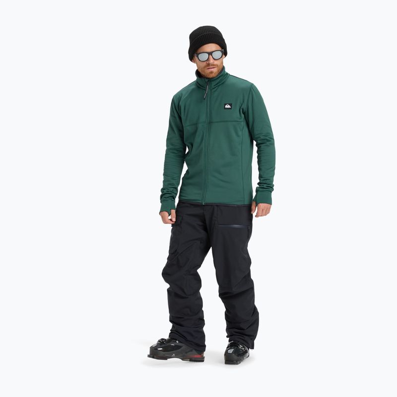 Men's snowboard sweatshirt Quiksilver Steep Point Full Zip Fleece trekking green 2