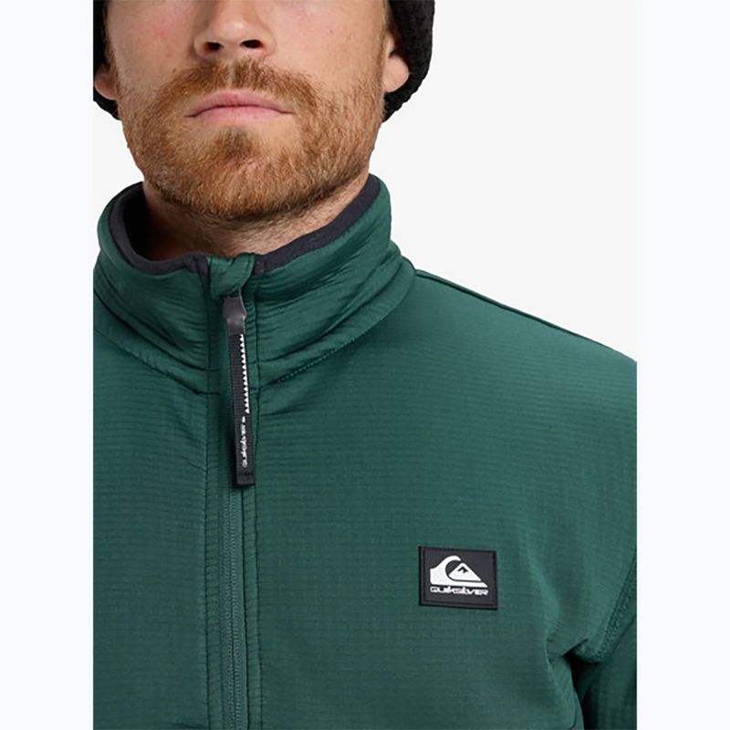 Men's snowboard sweatshirt Quiksilver Steep Point Full Zip Fleece trekking green 7