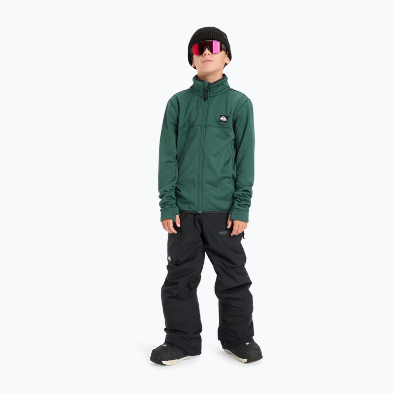 Children's snowboard sweatshirt Quiksilver Steep Point Full Zip trekking green 2
