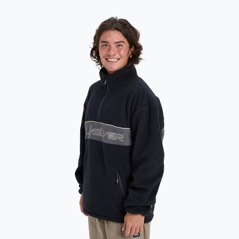 Men's snowboard sweatshirt Quiksilver Omni Sherpa Half Zip black 4